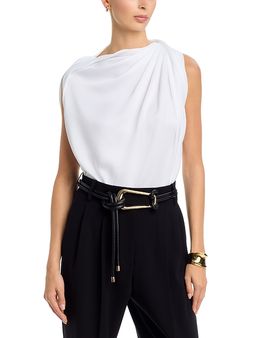 Michael Kors Collection Michael Kors Collection Satin Charmeuse Draped Top