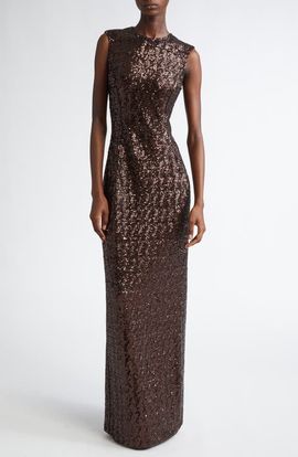 Michael Kors Collection Michael Kors Collection Sequin Sleeveless Column Gown