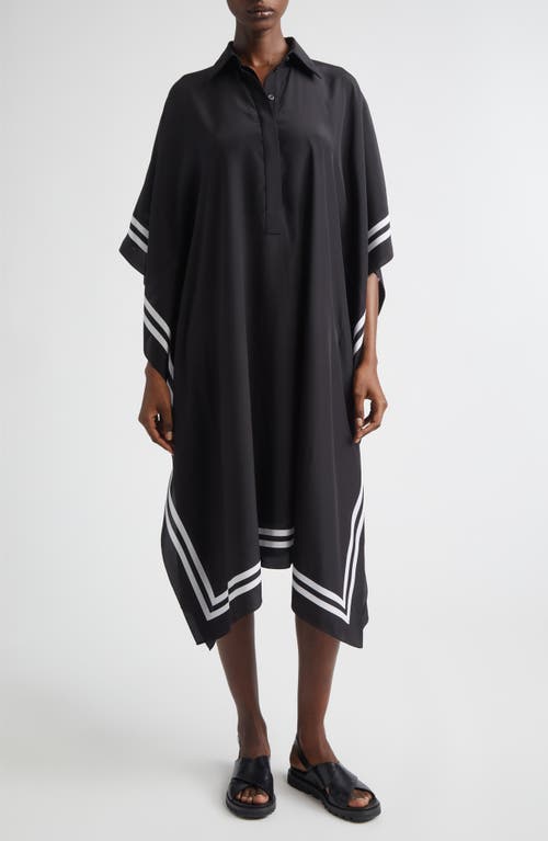 Michael Kors Collection Michael Kors Collection Stripe Border Silk Caftan Shirtdress