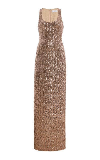 Michael Kors Collection Michael Kors Collection Tank Sheath Sequined Gown