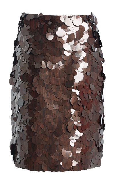 Michael Kors Collection Michael Kors Collection Wool Sequined Midi Skirt