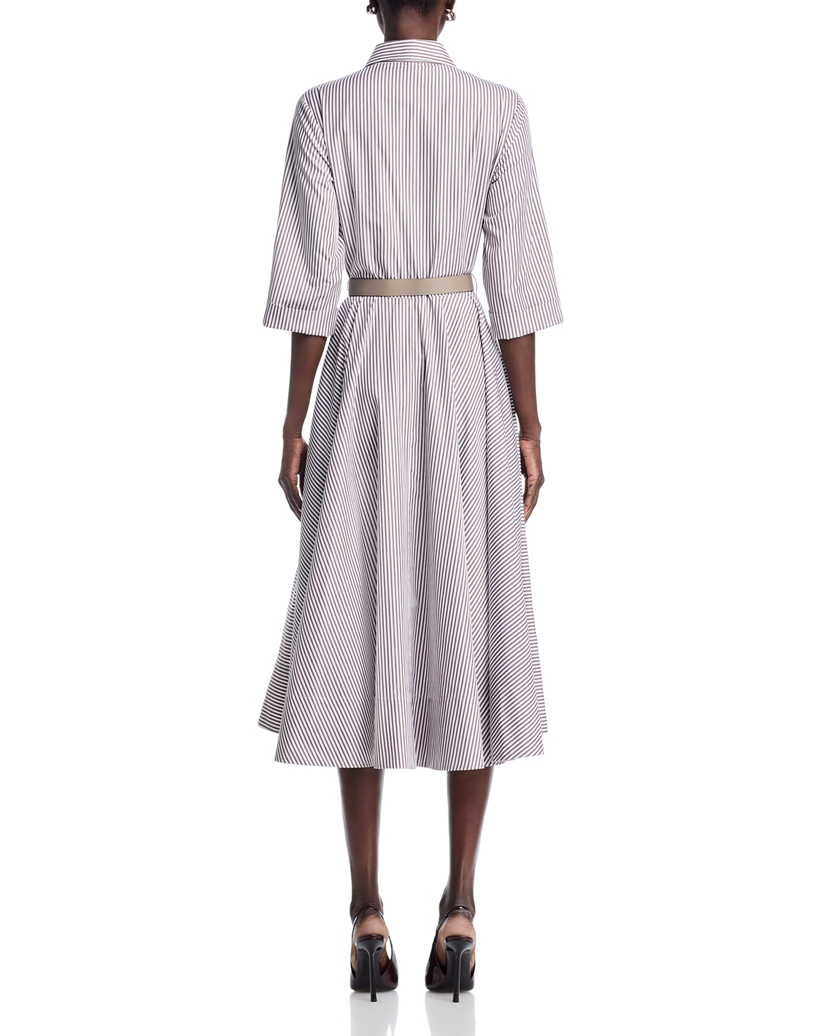 Michael Kors Collection - Woven Poplin Shirt Dress with Belt Michael Kors Collection - Woven Poplin Shirt Dress with Belt