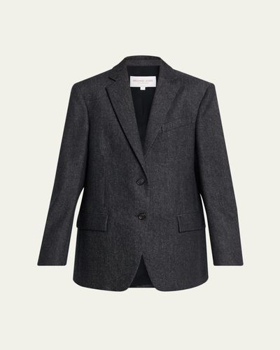 Michael Kors Collection Nico Two-Button Wool Blazer