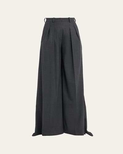 Michael Kors Collection Opera Wide-Leg Stretch Wool Trousers
