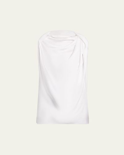 Michael Kors Collection Sleeveless Draped High-Neck Blouse