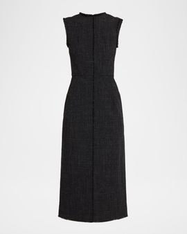 Michael Kors Collection Sleeveless Fringe-Trim Midi Dress
