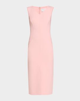 Michael Kors Collection Stretch Wool Sleeveless Midi Dress