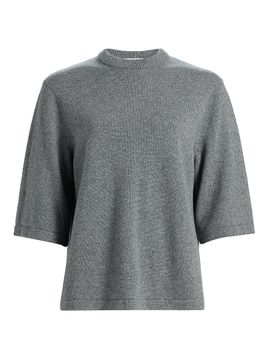 Michael Kors Collection Women's Cashmere Elbow-Sleeve T-Shirt