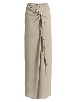 Michael Kors Collection Women's Draped Wool Crepe Pareo Skirt