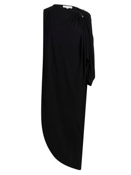 Michael Kors Collection Women's Elliptical Draped-Sleeve Jersey Midi-Dress