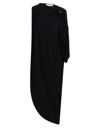 Michael Kors Collection Women's Elliptical Draped-Sleeve Jersey Midi-Dress