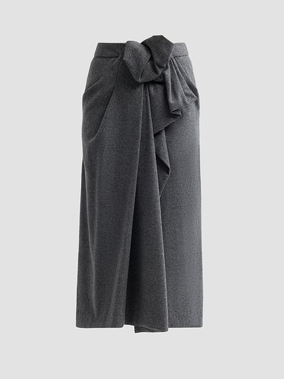 Michael Kors Collection Women's Origami Slit Midi Skirt