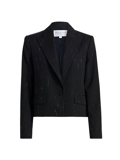 Michael Kors Collection Women's Spencer Pinstriped Virgin Wool-Blend Blazer