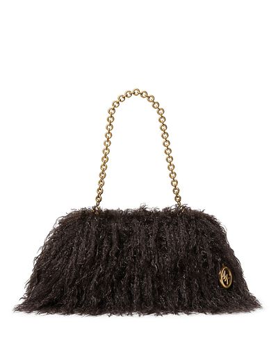 Michael Kors Michael Kors Goldie Cloud Faux Fur Frame Clutch