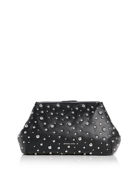 Michael Kors Michael Kors Goldie Studded Leather Clutch