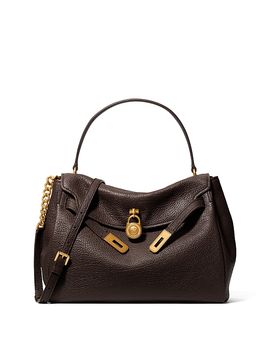 Michael Kors Michael Kors Hamilton Moderne Large Flap Leather Satchel