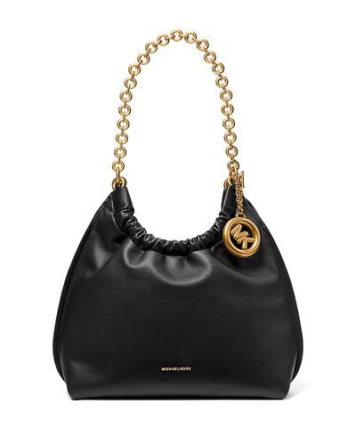 Michael Kors Michael Kors Indie Medium Black Cinched Shoulder Bag