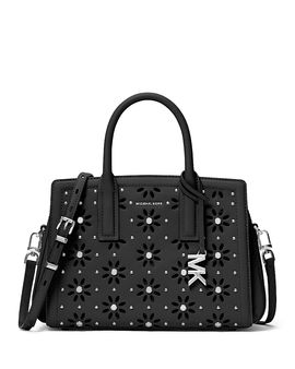 Michael Kors Michael Kors Laila Small Flower Cutout Leather Satchel