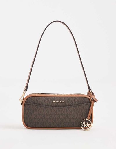 Michael Kors Michael Kors May pouchette crossbody bag in brown monogram