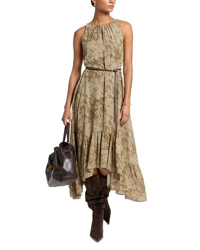 Michael Kors Michael Kors Printed High Low Midi Dress