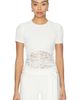 Michael Lauren Michael Lauren Ember Rib Lace Shortsleeve Tee - 1