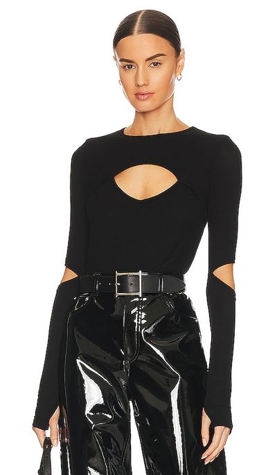 Michael Lauren Michael Lauren Houston Long Sleeve Fitted Top