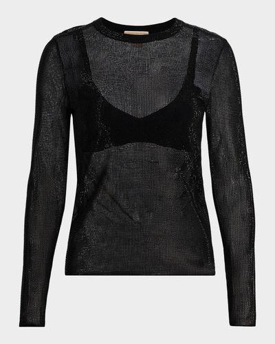 MICHAEL Michael Kors Gem Fitted Crewneck Top