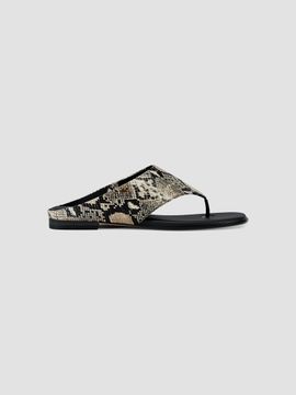 MICHAEL Michael Kors MICHAEL Michael Kors Women's Alster Python-Embossed Leather Sandals