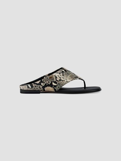 MICHAEL Michael Kors MICHAEL Michael Kors Women's Alster Python-Embossed Leather Sandals