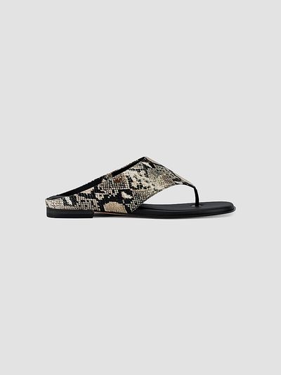 MICHAEL Michael Kors Women's Alster Python-Embossed Sandals