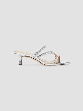 MICHAEL Michael Kors Women's Celia 50MM Crystal-Embellished Kitten-Heel Sandals