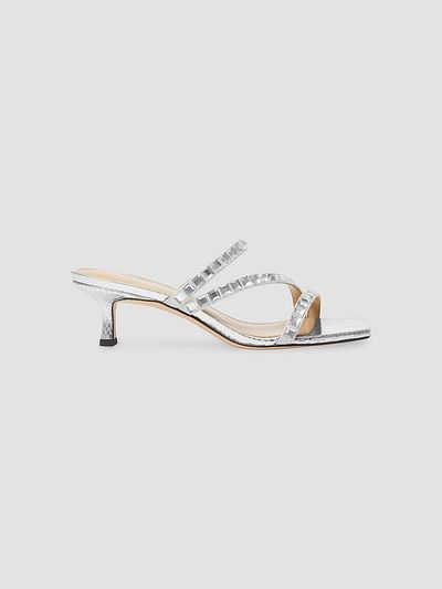MICHAEL Michael Kors Women's Celia 50MM Crystal-Embellished Kitten-Heel Sandals