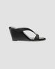 MICHAEL Michael Kors Women's Cherie 75MM Leather Slip-On Wedge Sandals - 4