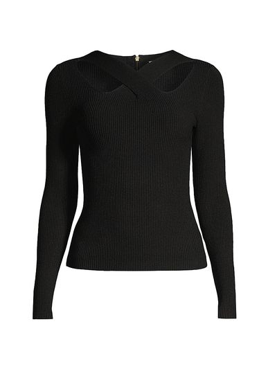 MICHAEL Michael Kors Women's Cut-Out Rib-Knit Sweater