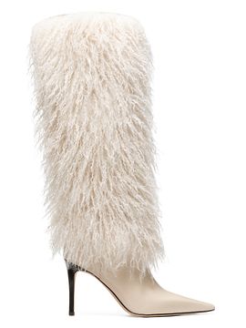 MICHAEL Michael Kors Women's Dawn 90MM Faux-Shearling & Leather Boots