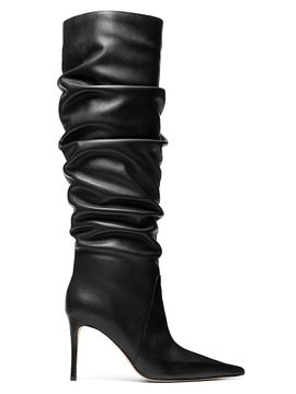 MICHAEL Michael Kors Women's Dawn 90MM Leather Knee-High Slouch Boots