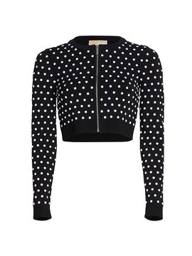 MICHAEL Michael Kors Women's Dome Stud Crop Cardigan
