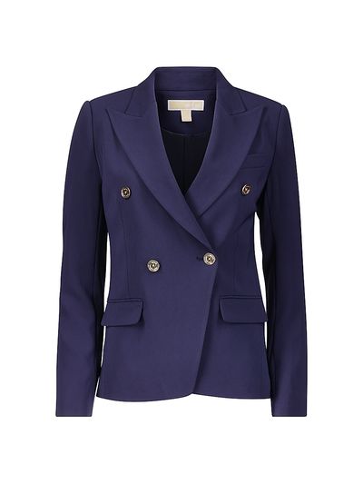 MICHAEL Michael Kors Women's Double-Breasted Crepe Blazer