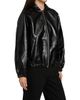 MICHAEL Michael Kors Women's Faux-Leather Zip-Front Hoodie - 4