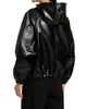 MICHAEL Michael Kors Women's Faux-Leather Zip-Front Hoodie - 5
