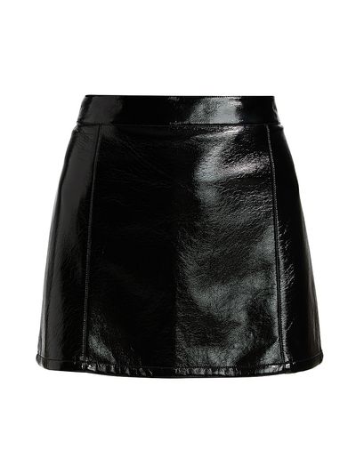 MICHAEL Michael Kors Women's Faux Patent Leather Micro Miniskirt