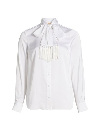 MICHAEL Michael Kors Women's Fringe Bow-Accected Blouse