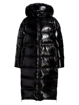 MICHAEL Michael Kors Women's Hooded Long Puffer Down Coat