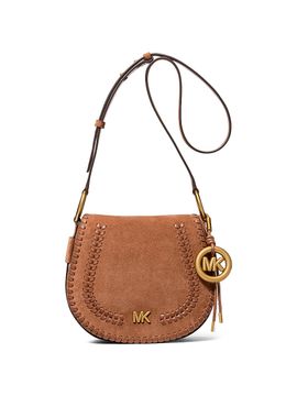 MICHAEL Michael Kors Women's Josie Medium Suede Saddle Bag