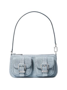 MICHAEL Michael Kors Women's Michael By Michael Kors Zoe Denim Pouchette Shoulder Bag