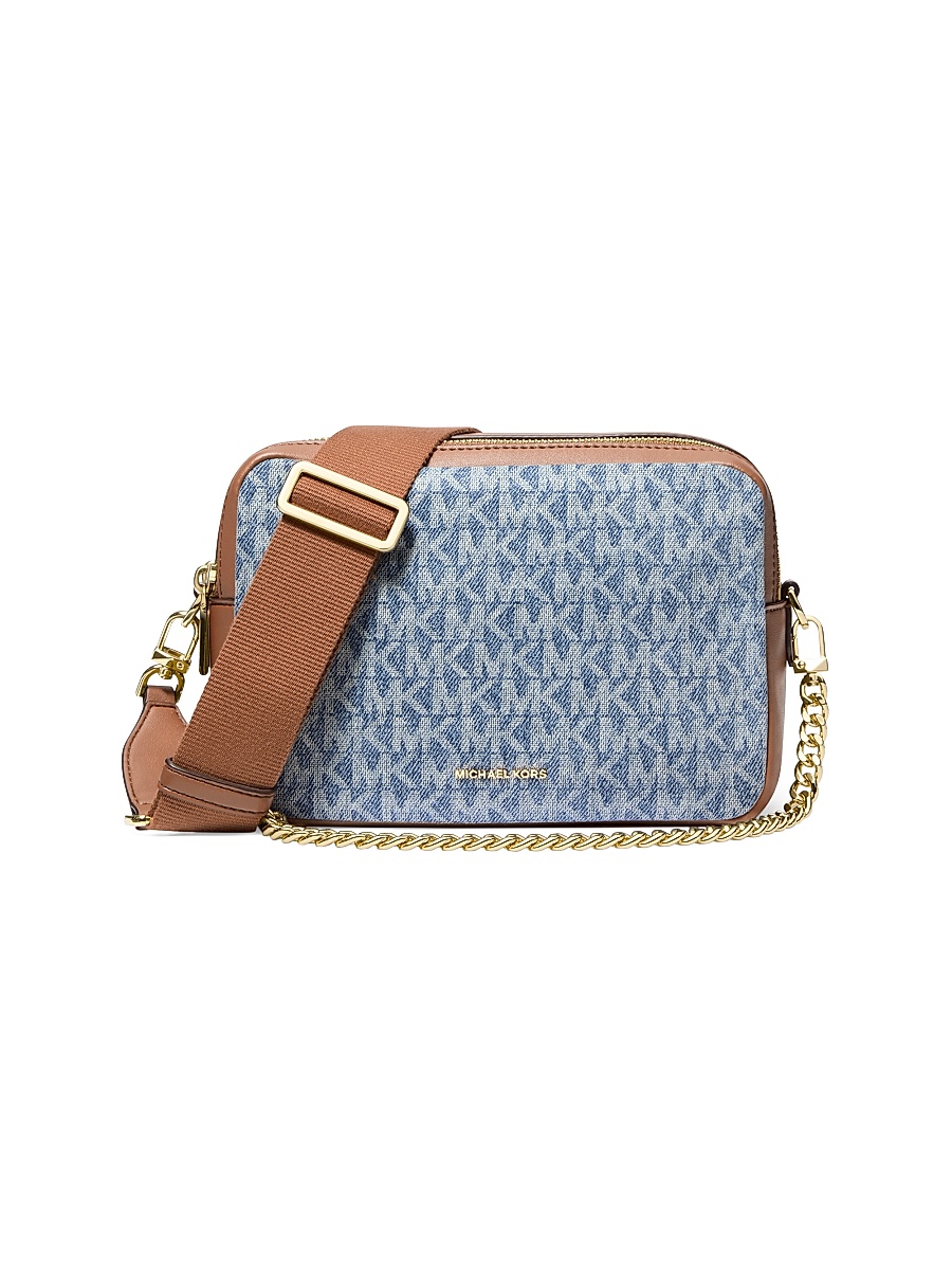 MICHAEL KORS モノグラム クロスボディバッグ MICHAEL Michael Kors - Women's Monogram Denim Crossbody Camera Bag