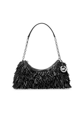 MICHAEL Michael Kors Women's Nolita Medium Fringed Leather Pouchette