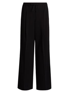 MICHAEL Michael Kors Women's Pleated Drawstring Wide-Leg Track Pants