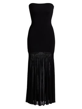 MICHAEL Michael Kors Women's Semi-Sheer Strapless Maxi Dress