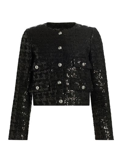 MICHAEL Michael Kors Women's Sequin Tweed Crop Jacket